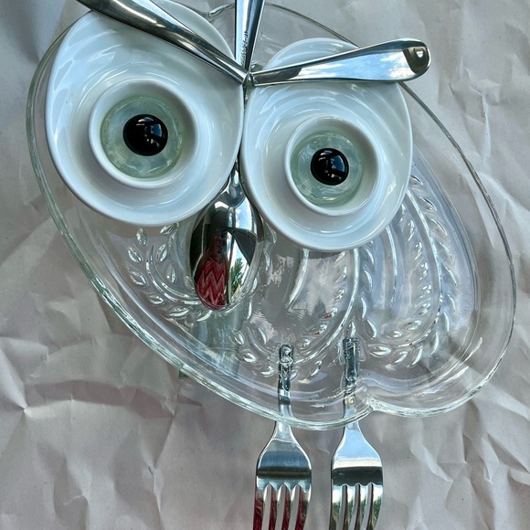 Glass garden owl, handcrafted - Picture 3 of 6